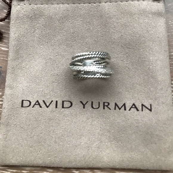 Authentic David Yurman Crossover Wide Ring Diamond - Picture 2 of 6
